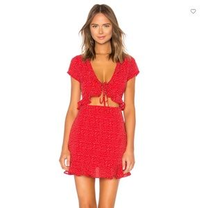 *SOLD* By the way. Mini Dress | Revolve | Red & White | S